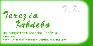 terezia kabdebo business card