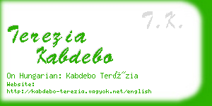 terezia kabdebo business card